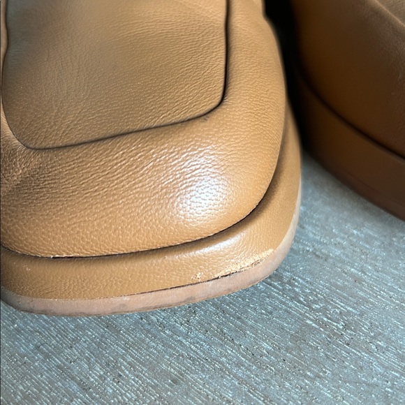 Vince Tan Leather Slide Loafers, Square Toe, minimalist, chic Women’s Size 5 - Picture 8 of 11